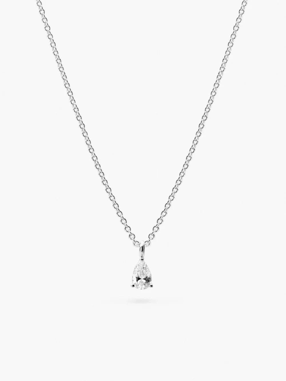 Pear Solitaire Necklace