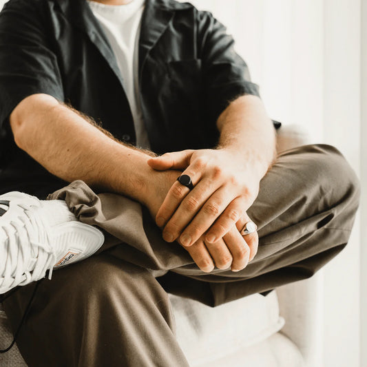 Round Signet Ring Men