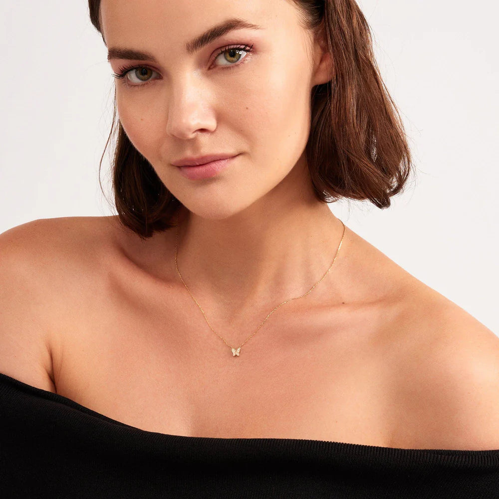 Diamond Butterfly Pendant