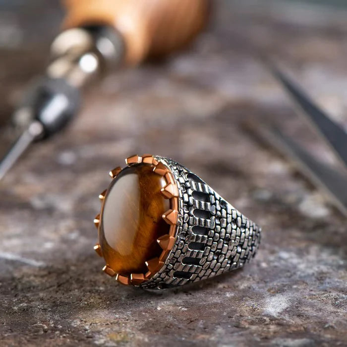 Castle Wall Turkish Ring-925