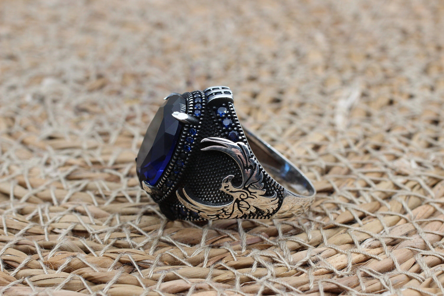 Sapphire Handmade Men's Ring