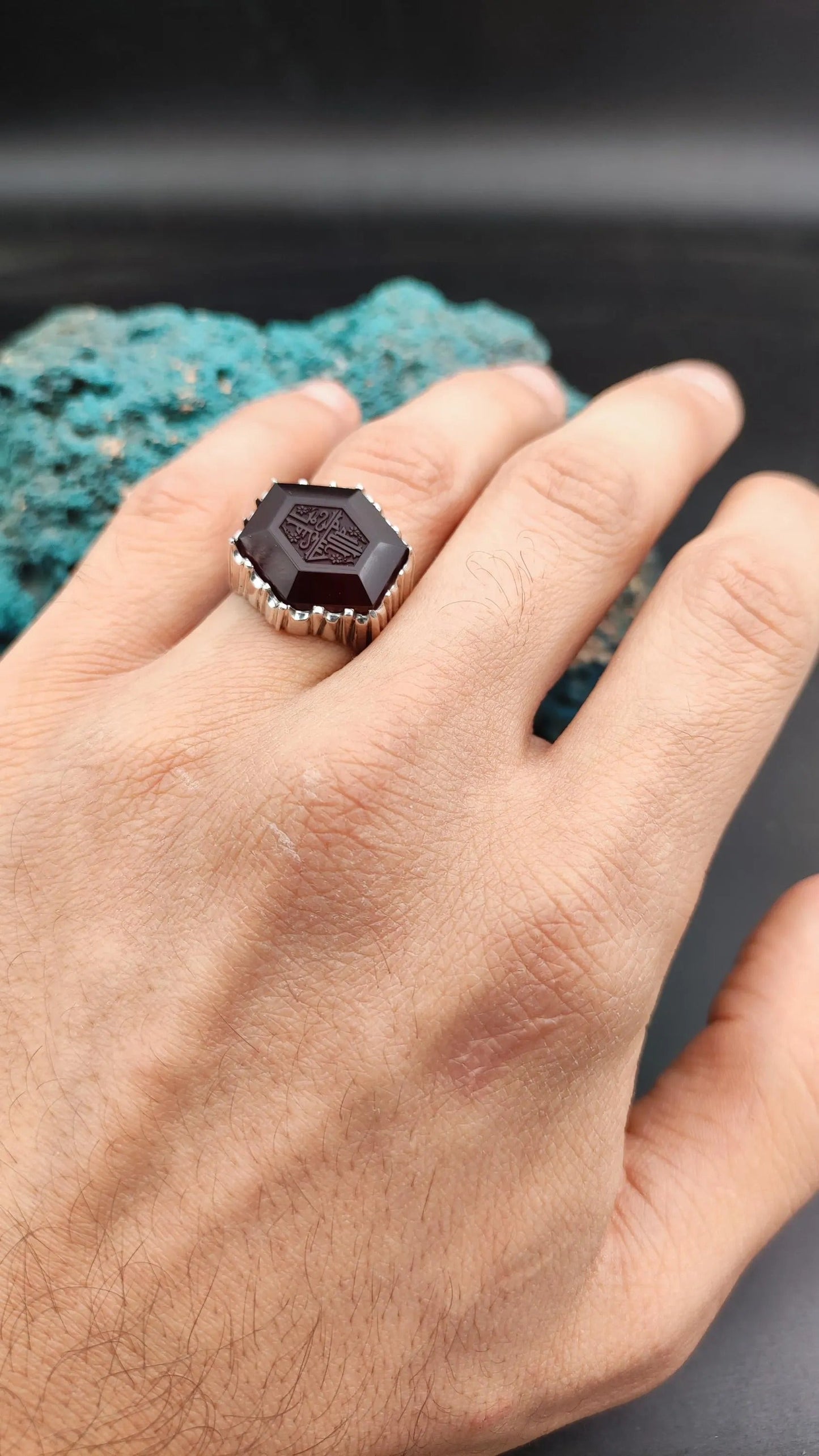 Bismillahirrahmanirrahim is written on the Original Agate Stone