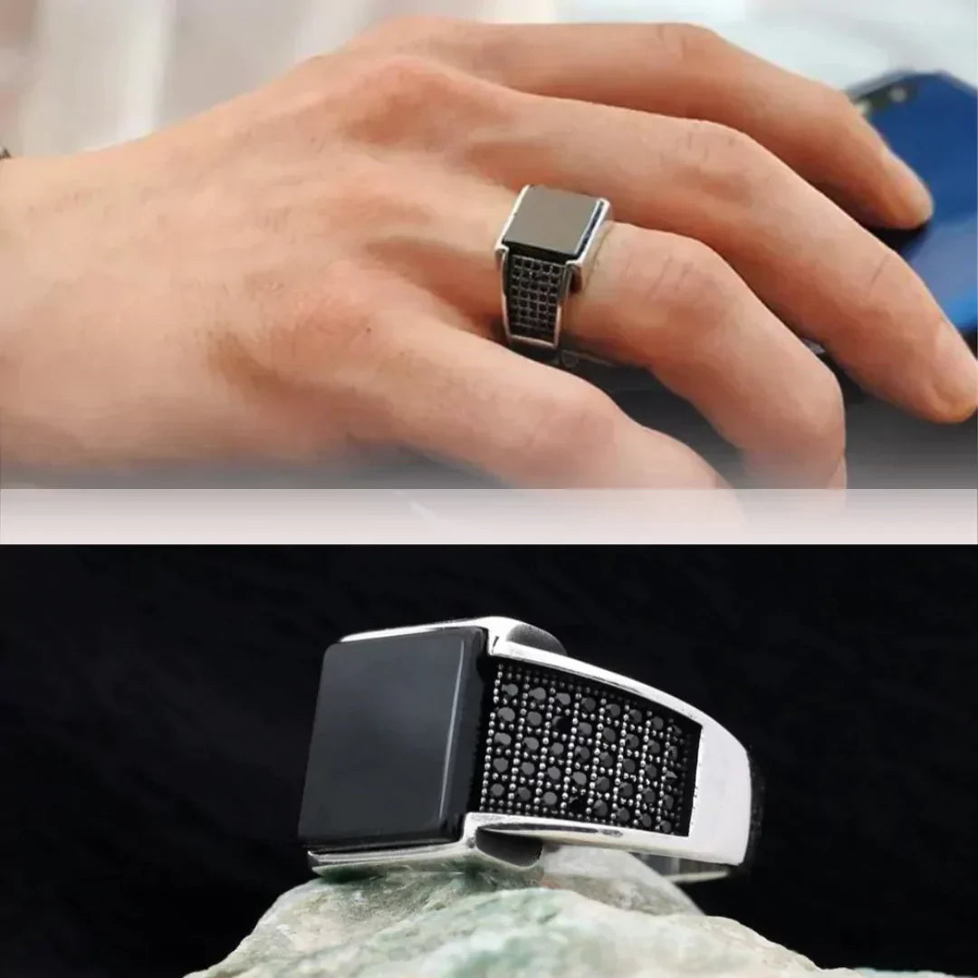 Black Turkish Onyx 925 Silver