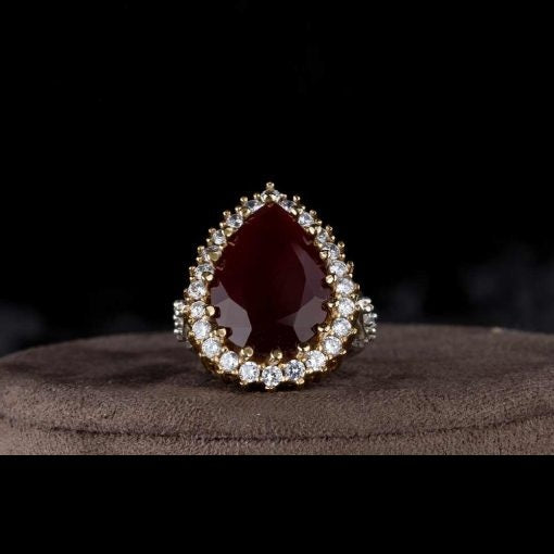 Hurrem Sultan Garnet Three Pieces Set