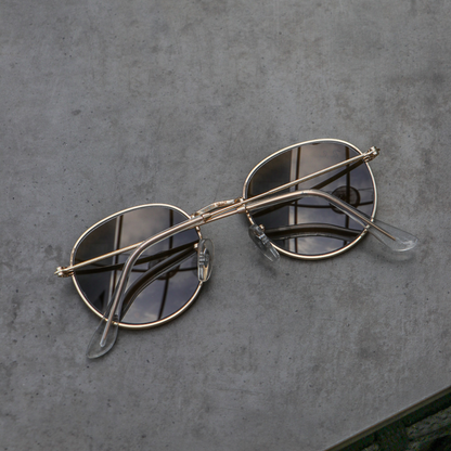 RAY-BAN New Stylish Attractive Brown & Gold 3447 Round Sunglass For Unisex