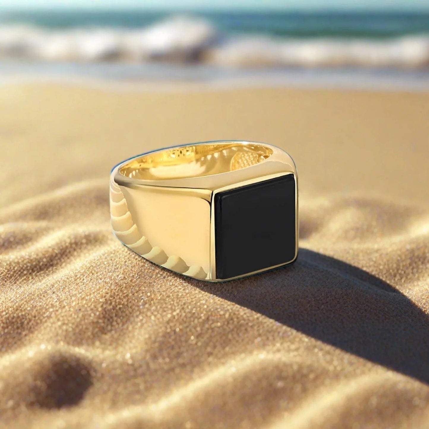 Exclusive Classic Gold Signet Statement Ring