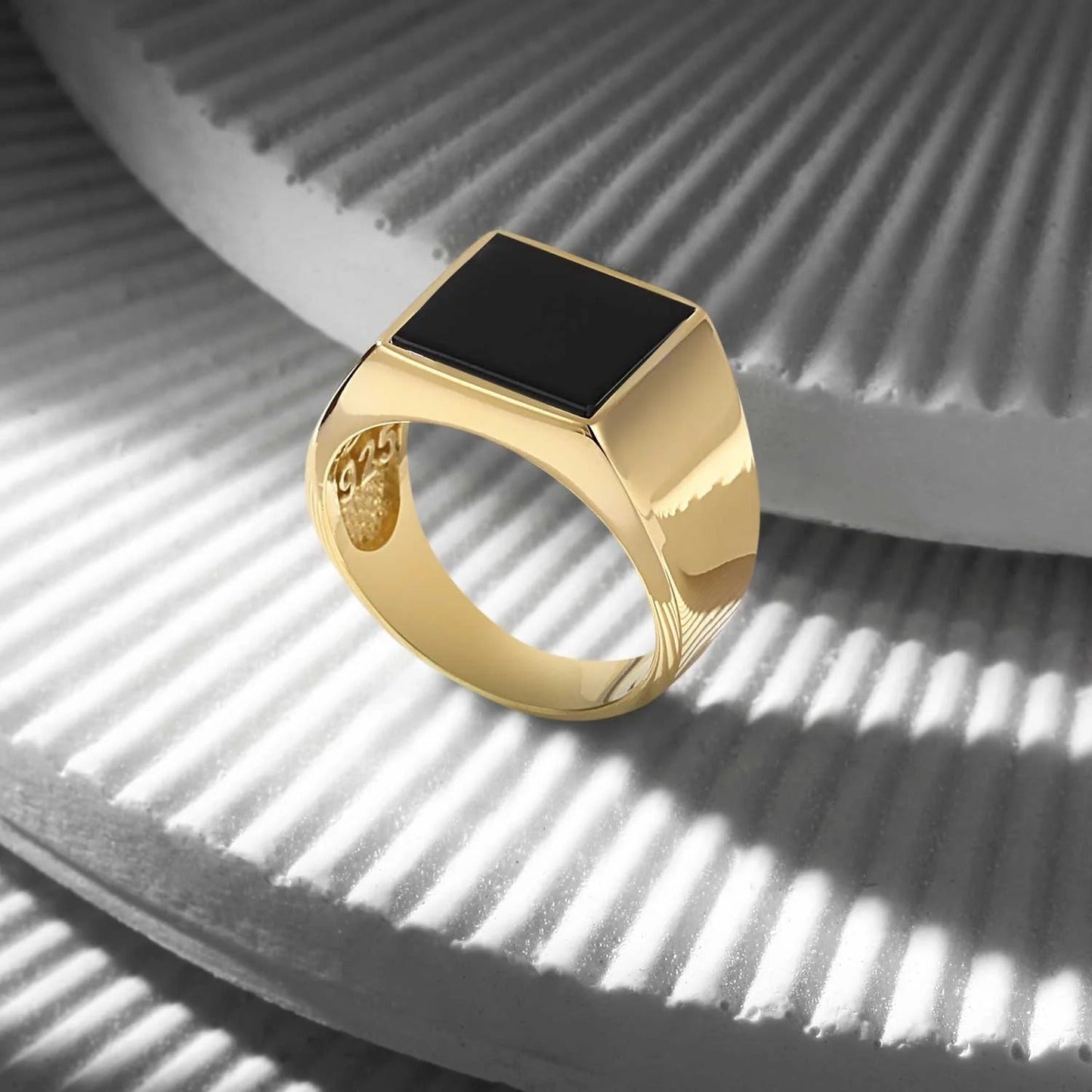 Exclusive Classic Gold Signet Statement Ring