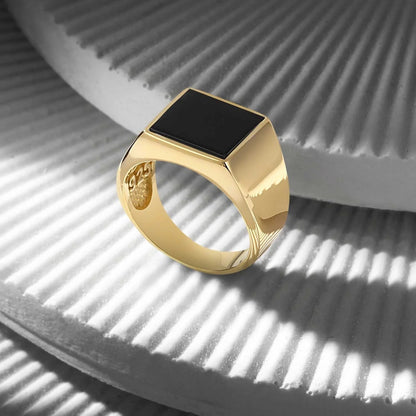 Exclusive Classic Gold Signet Statement Ring