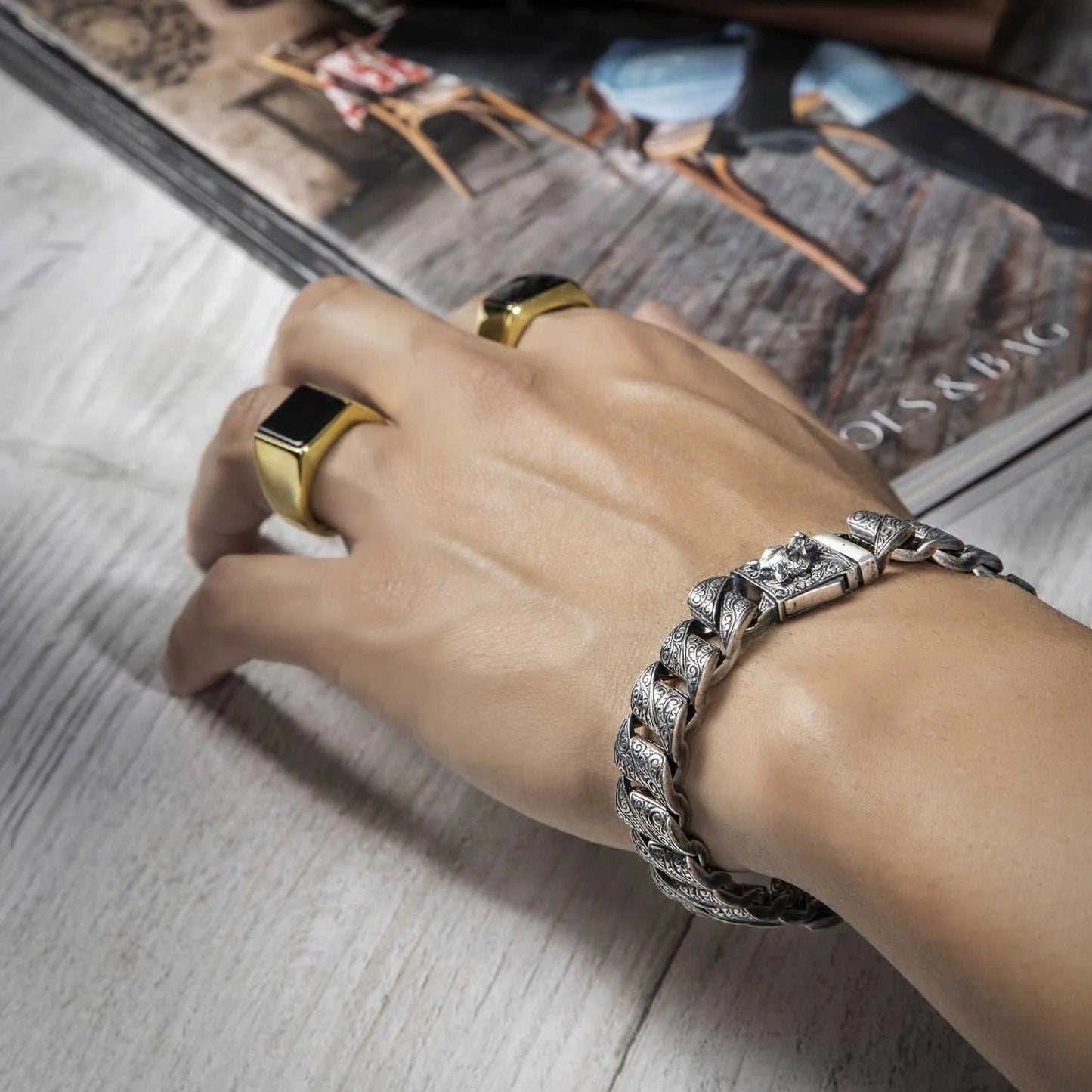 Exclusive Classic Gold Signet Statement Ring