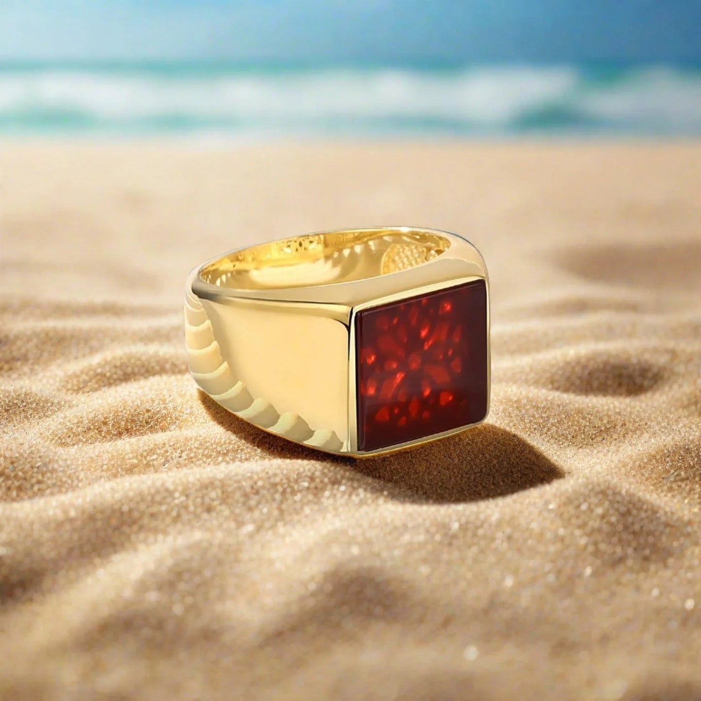 Exclusive Classic Gold Signet Statement Ring