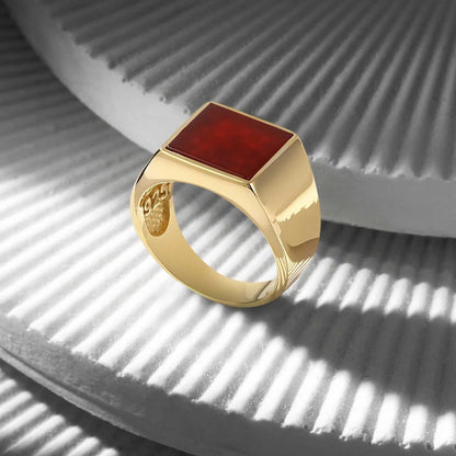 Exclusive Classic Gold Signet Statement Ring