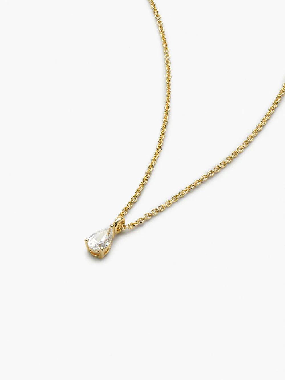 Pear Solitaire Necklace