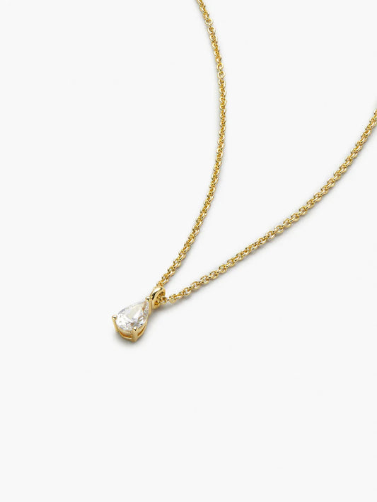 Pear Solitaire Necklace