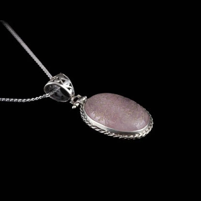 Ayat Al Qursi Pink Rutilated Quartz Pendant