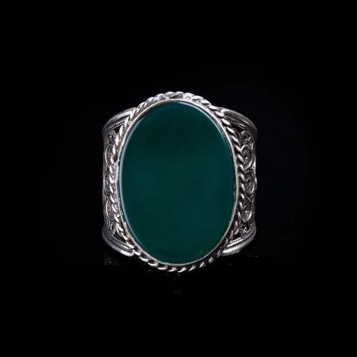 Filigree Silver Turquoise Handmade Silver Ring
