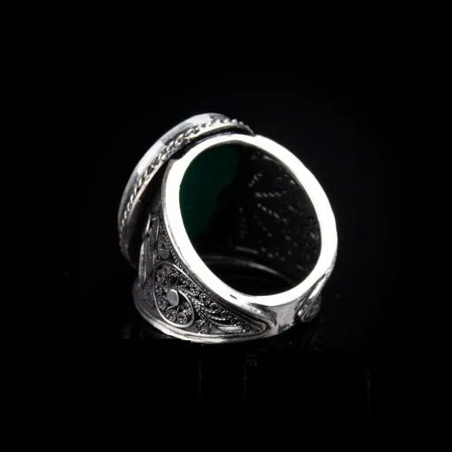 Filigree Silver Turquoise Handmade Silver Ring