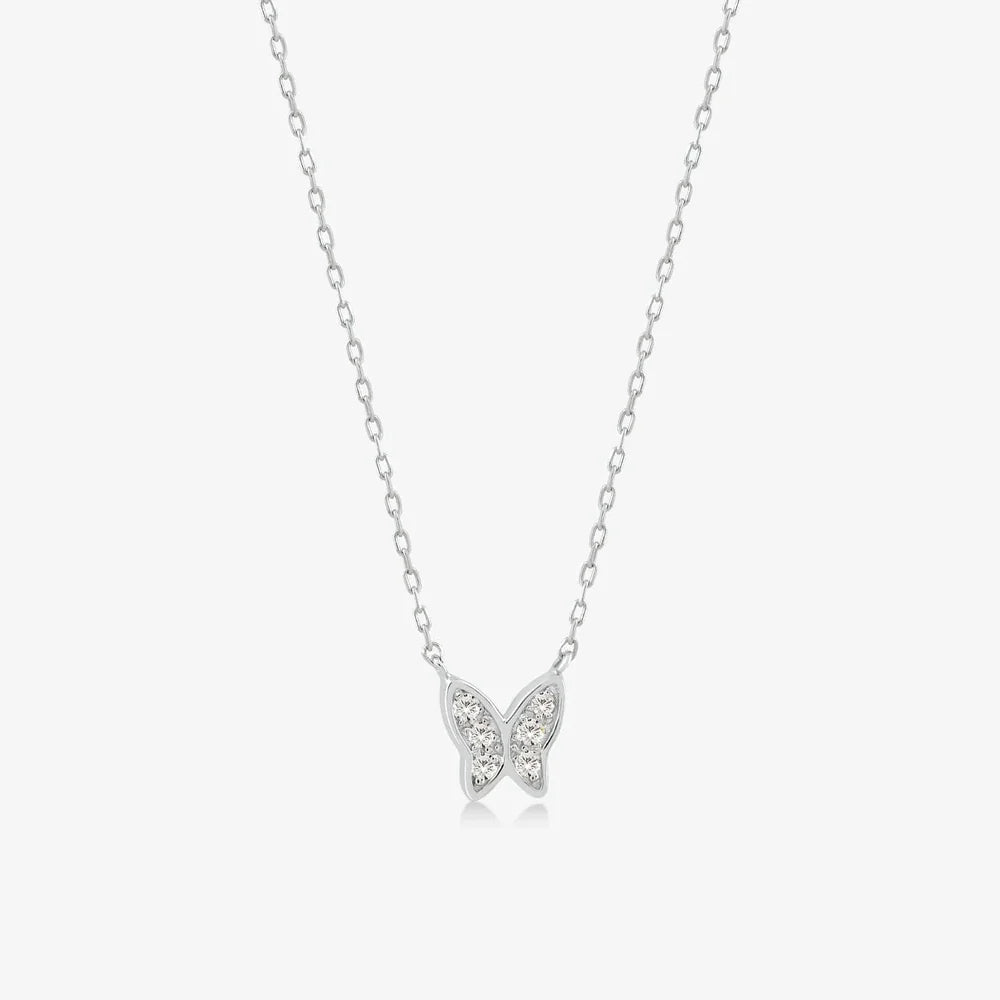 Diamond Butterfly Pendant