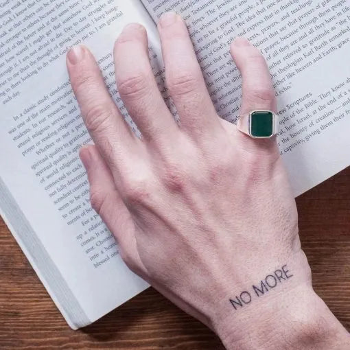 Plain Square Tiger’s Eye Modern Silver Ring