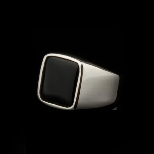 Plain Square Tiger’s Eye Modern Silver Ring