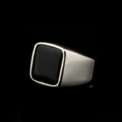 Plain Square Tiger’s Eye Modern Silver Ring
