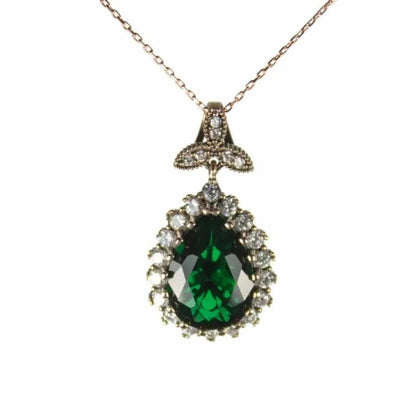 Hurrem Sultanas Huyam Emerald Silver Necklace