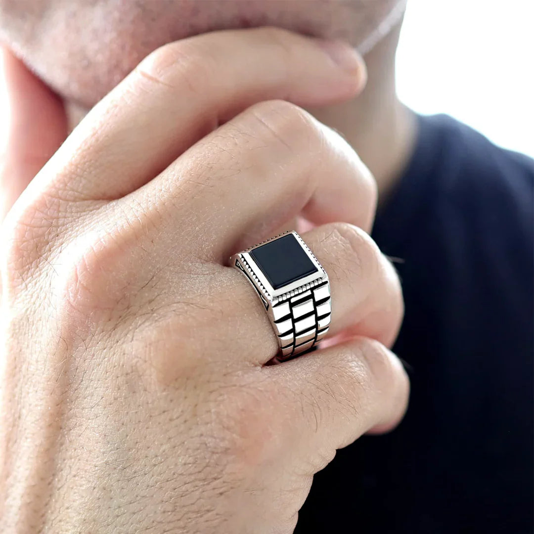 Statement Black Onyx Turkish Ring