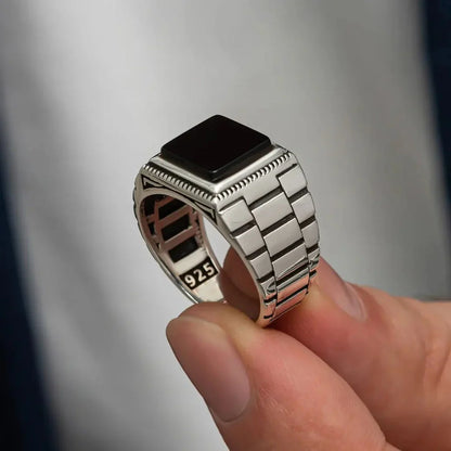 Statement Black Onyx Turkish Ring