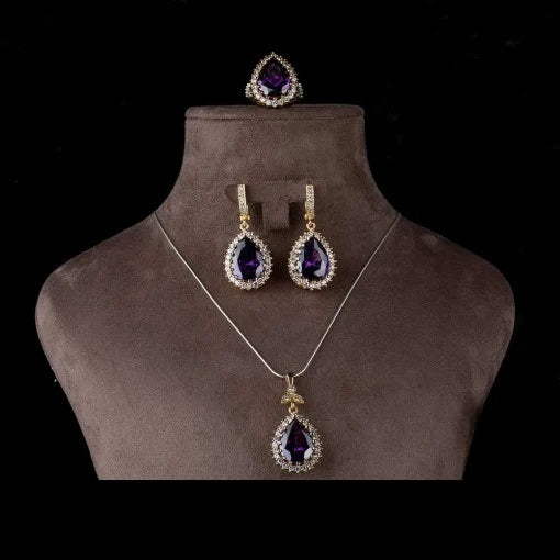 Hurrem Sultan Amethyst Three Pieces Set