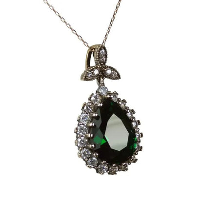 Hurrem Sultanas Huyam Emerald Silver Necklace