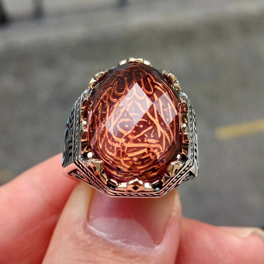 925 Sterling Silver Alexandrite Stone Moon Star Ring