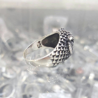 Owl Ring, 925 Sterling Silver Unisex Ring
