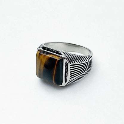 Beautiful Sterling Silver Tiger Eyes ring