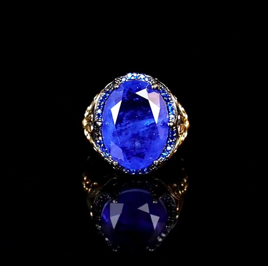 Paraiba Emerald Stone Silver Ring