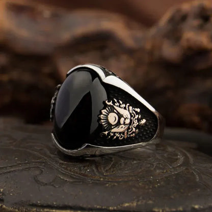 Black Rhodium & Gold Plated 925 Sterling Silver Ring