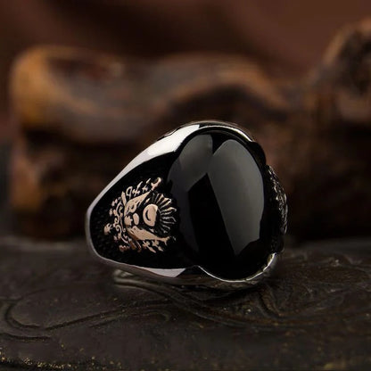 Black Rhodium & Gold Plated 925 Sterling Silver Ring