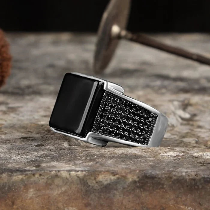 Timeless Black Square Onyx-925 Silver