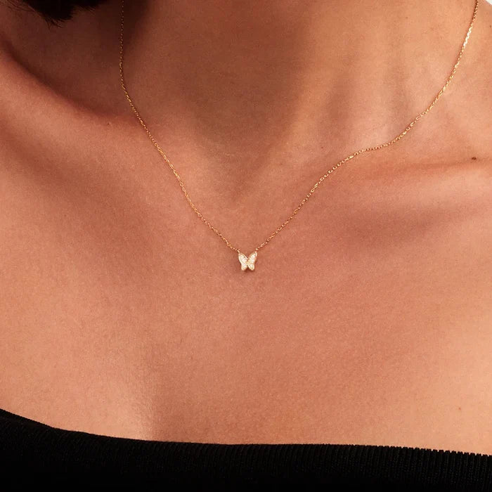 Diamond Butterfly Pendant