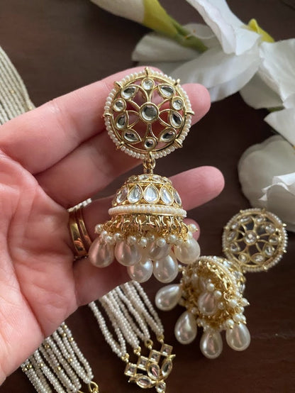 Pearl Kundan Long Necklace set