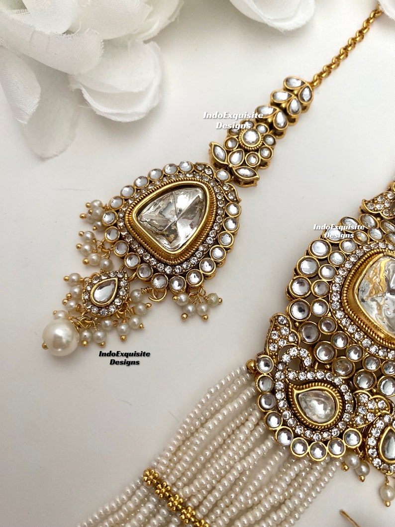 Premium Quality Kundan Pearls Choker Set