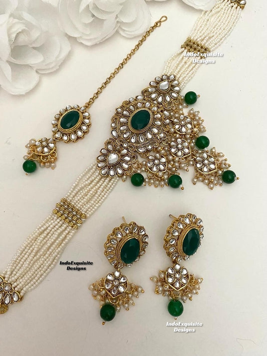 Gorgeous Kundan Pearls Choker Set