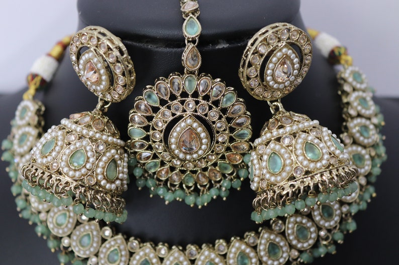 Choker Purple Kundan Necklace set