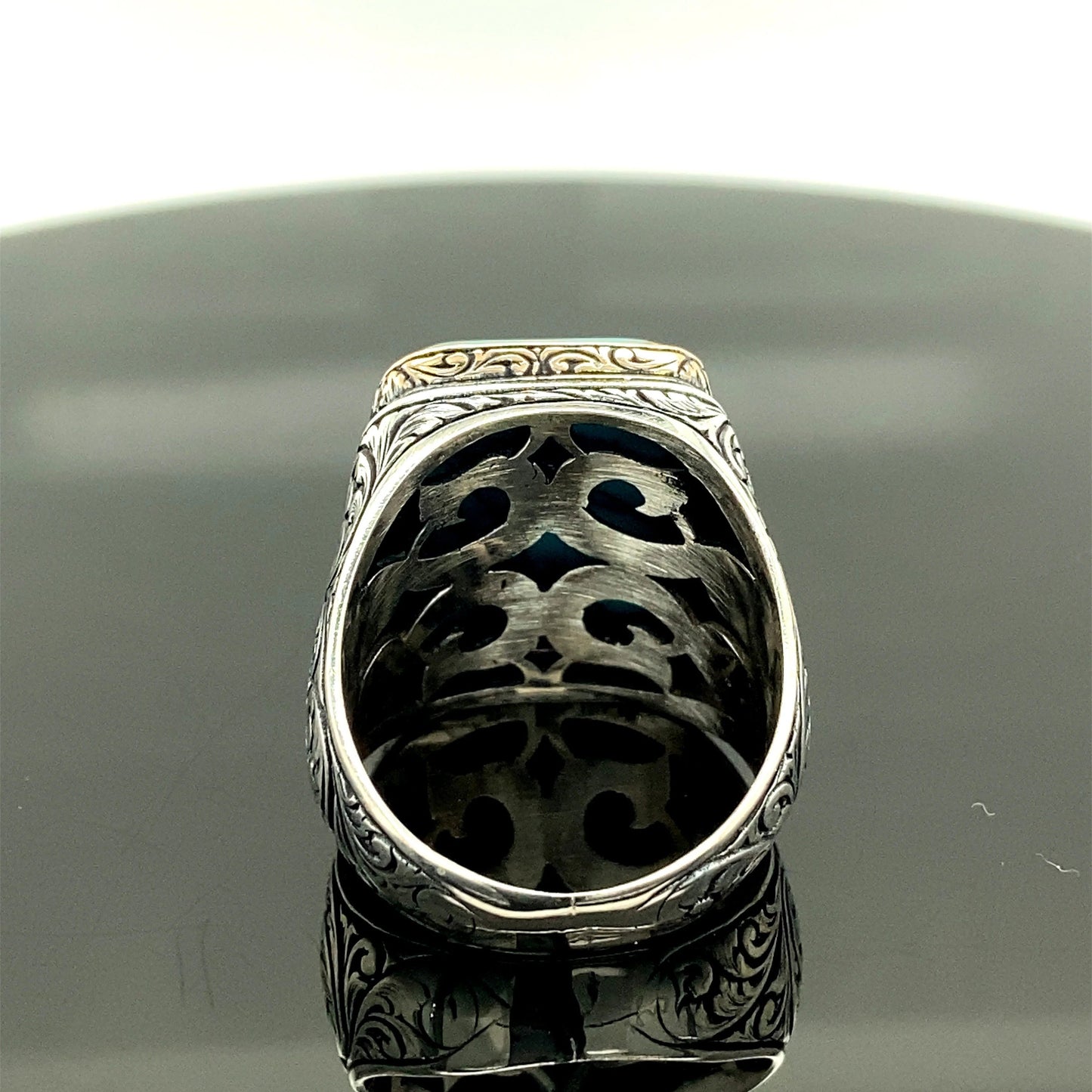 Turquoise Natural Stone Men Rings