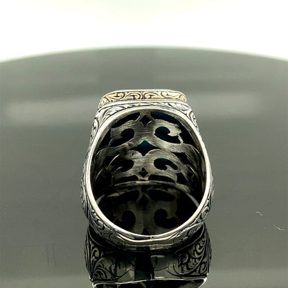 Turquoise Natural Stone Men Rings