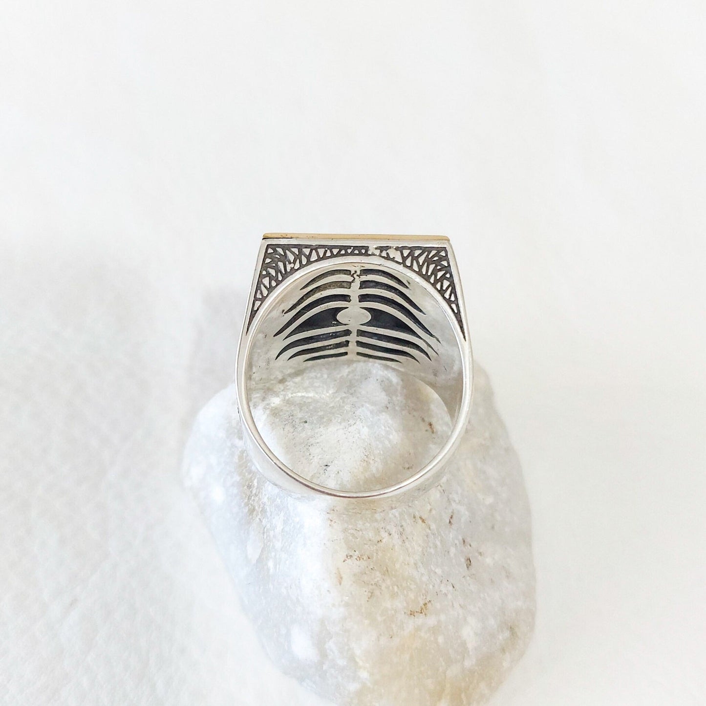 925 Sterling Silver Scales of Justice Ring
