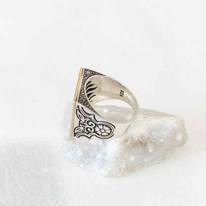 925 Sterling Silver Scales of Justice Ring