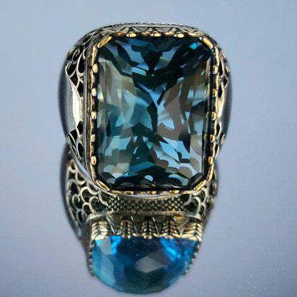 Aquamarine Gemstone Handmade Sterling Silver