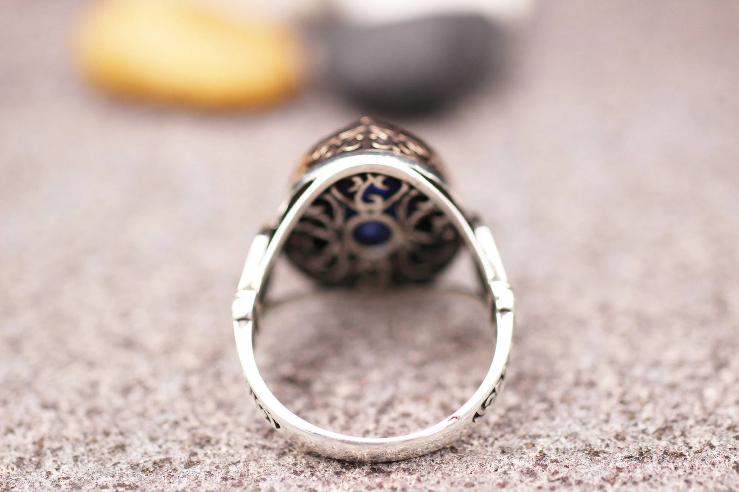 Mens Sapphire Handmade Ring