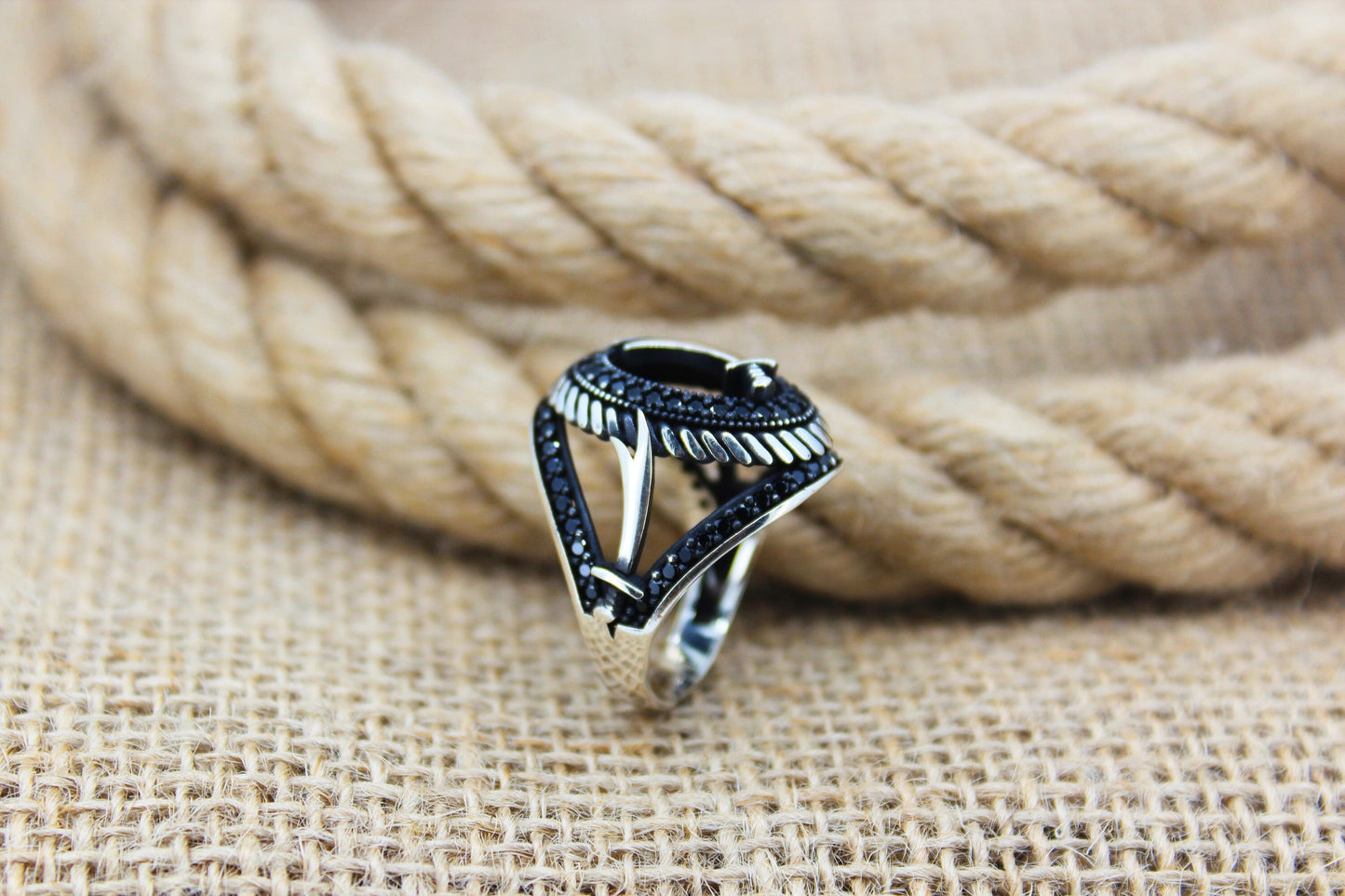 Zircons Solid 925 Sterling Silver Men's Ring