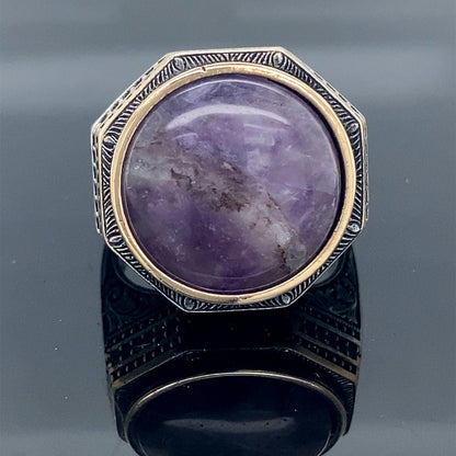 Natural Amethyst Men's Ring Most Loved