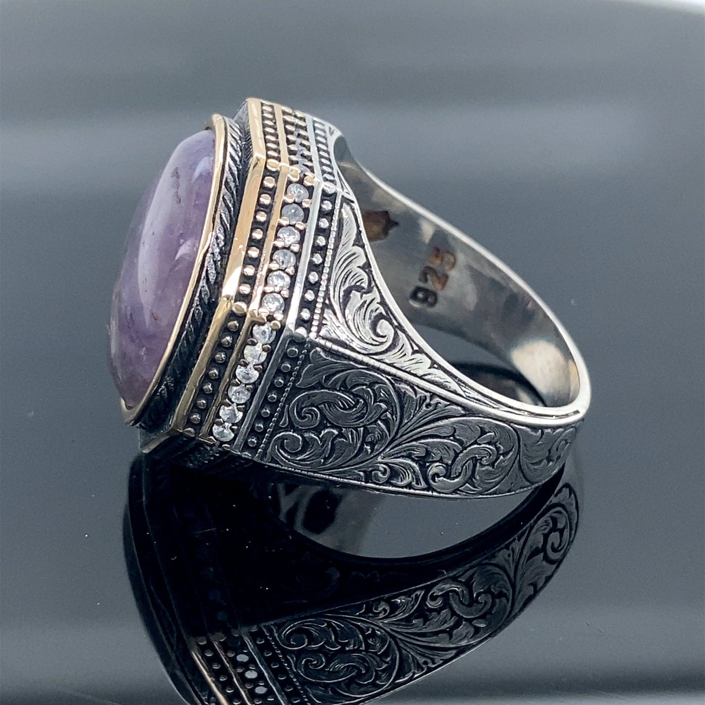Natural Amethyst Men's Ring Most Loved